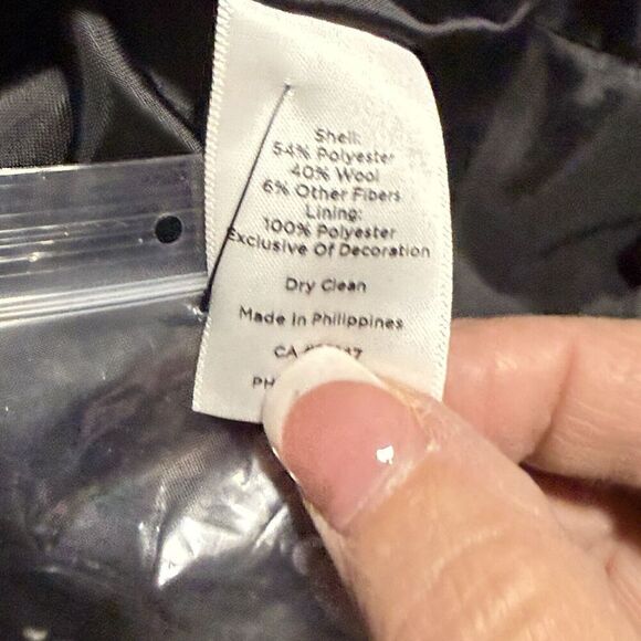 NWOT Women's TALBOTS VELVET-TRIM BLAZER Wool Blend Plaid Check Green Sz 2 Tartan - Picture 4 of 4